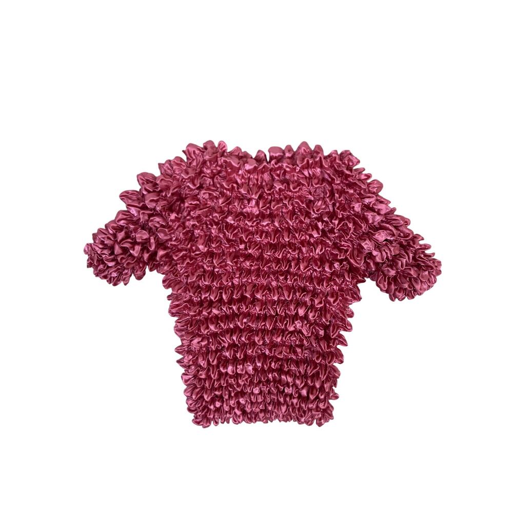 90s Dust Rose Pink Stretchy Shirt Magic Stretch Vintage Y2K Top - Picture 2 of 3
